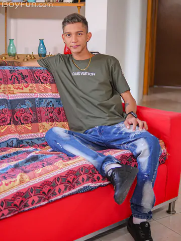 Latin twink with a fat shaved cock