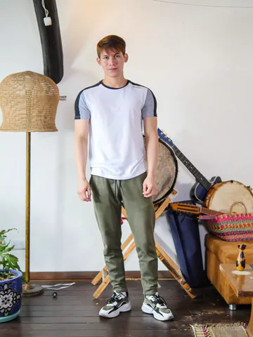 Muscular boy with a small penis