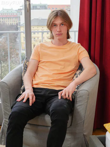 Long haired guy showing his goods