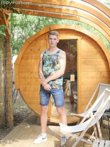 Very handsome blonde boy