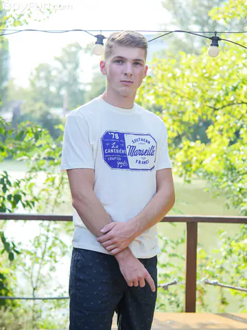 Blonde boy with a hot body