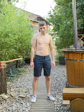 Blonde boy with a hot body