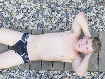 Blonde boy with a hot body