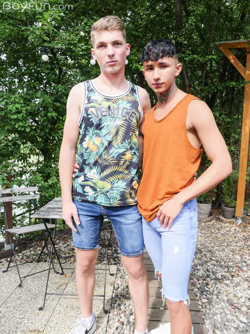 Two boys fucking in a public park