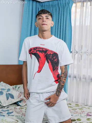 Handsome tattooed Latino boy