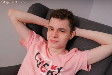 Smooth twink with a massive dick