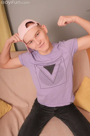 Sexy boy masturbating and cums