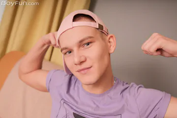 Sexy boy masturbating and cums