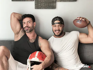 Macho hunks having kinky sex