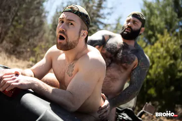 Men fucking on an ATV