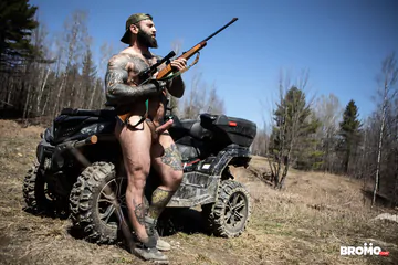 Men fucking on an ATV