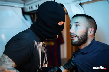 Hunks in the back of a van fucking