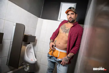 Truckers fucking in a restroom