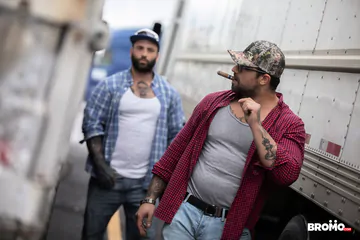 Truckers fucking in a restroom