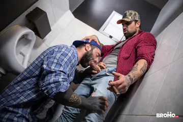 Truckers fucking in a restroom
