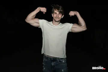 White trash fucking by a van