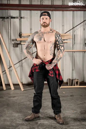 Rugged men in a warehouse fucking