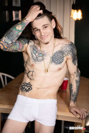 Tattooed guy fucking tight ass