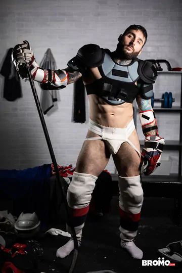 Men in sports gear having sex
