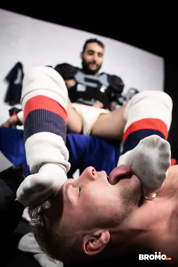 Men in sports gear having sex