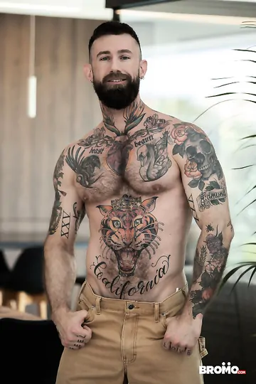 Rugged men with tattoos fucking