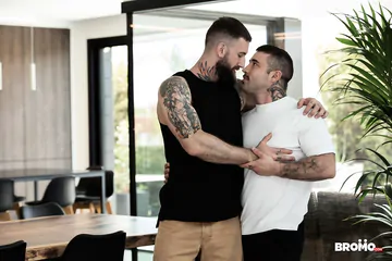 Rugged men with tattoos fucking