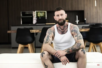 Rugged tattooed men fucking