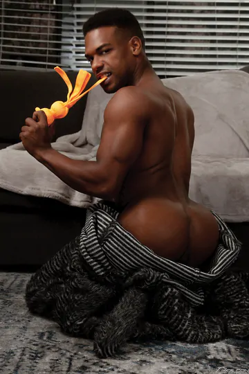 Two hunks with big black dicks