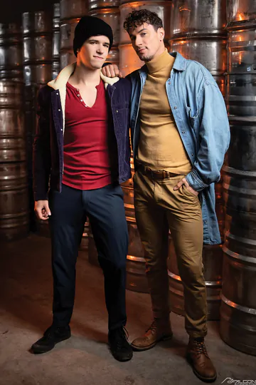 Two guys fucking in a brewery