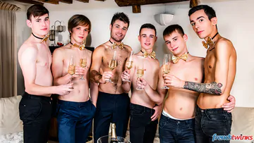 French guys having an orgy