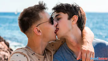 Sexy blonde boy fucking and cumming