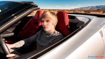 Gay boys fucking on a car