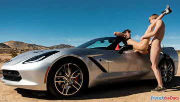 Gay boys fucking on a car