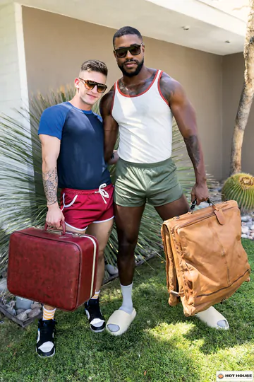Black hunk fucking a white stud