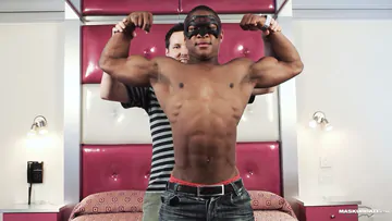 Black muscle boy getting worshipped