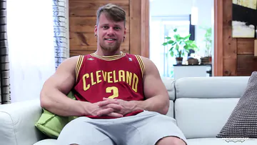 Hunky guy machine masturbating