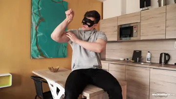 Muscle boy with a perfect body