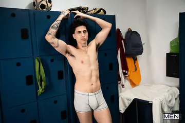 Hot guys in the locker room
