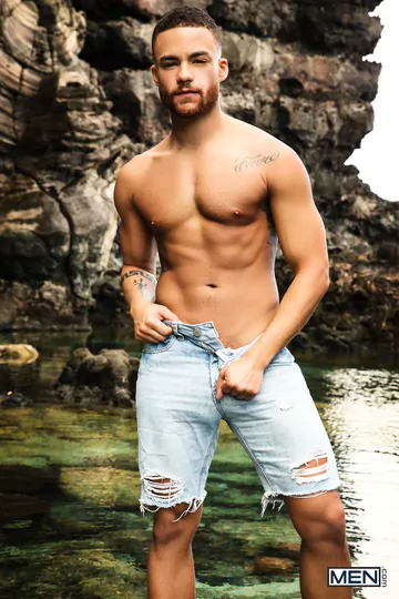 Threesome fun by the shore