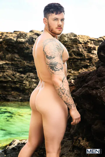 Threesome fun by the shore