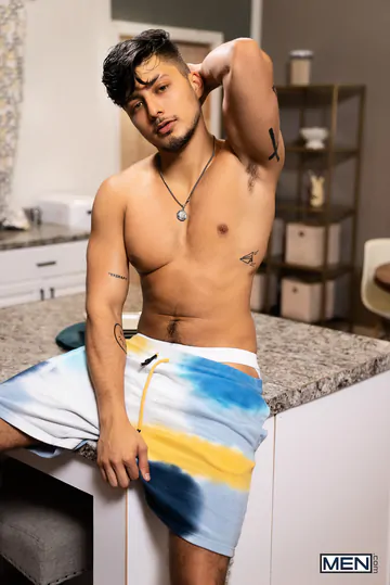 Guys flip fucking in the kitchen