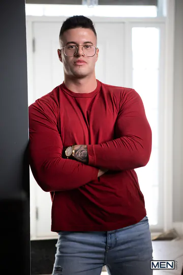 Gay hunks having kitchen sex