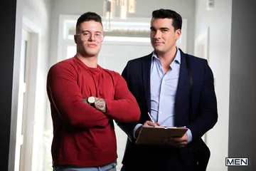 Gay hunks having kitchen sex