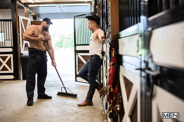 Two men at a farm fucking