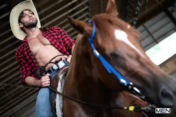 Two men at a farm fucking