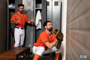 Baseball guys bareback fucking