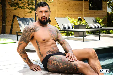Porn stars fucking by the pool