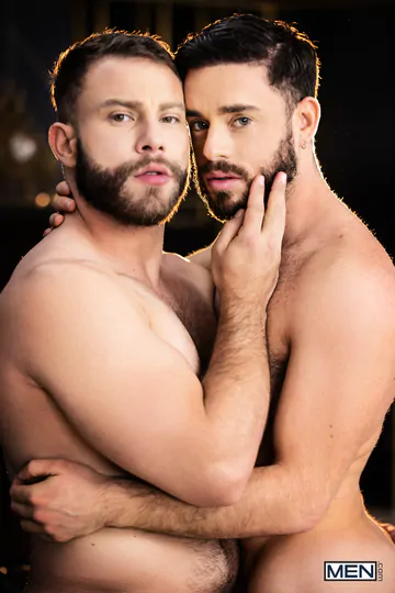 Men with beards bareback fucking