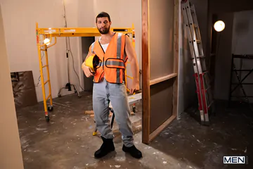 Construction workers having sex