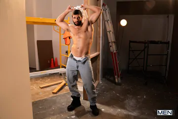 Construction workers having sex